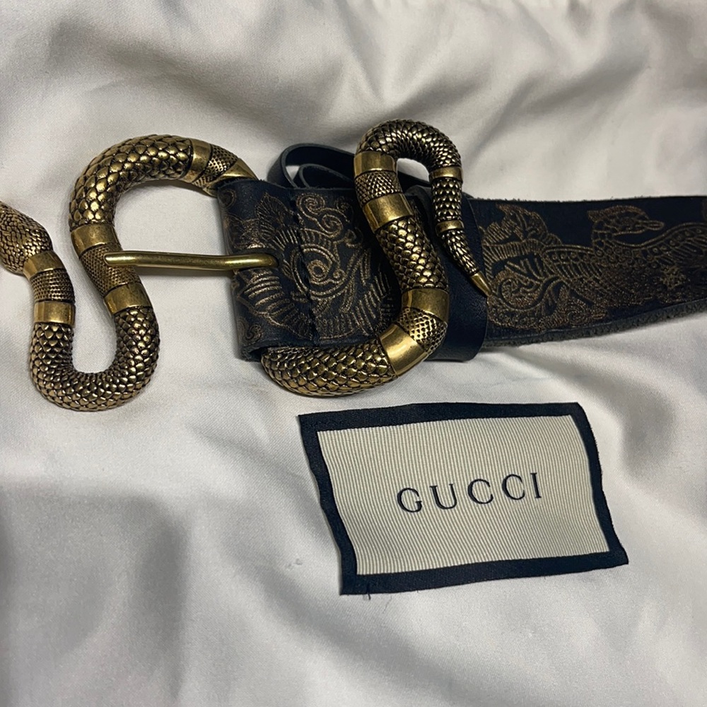 COPY - Black Gucci snake belt